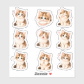 Pack de Stickers Gatito Tierno y Expresivo シール (シート)