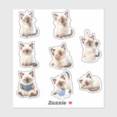 Pack de Stickers Gatito Tierno y Expresivo シール (シート)