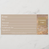 Pack DISCOUNT - Elegant Luxury Gift Certificate アドバイスカード (裏面)