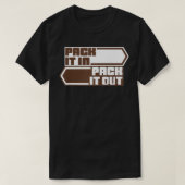 PACK IT IN, PACK IT OUT - No 離れ Trace Ethic Rag Tシャツ (デザイン正面)