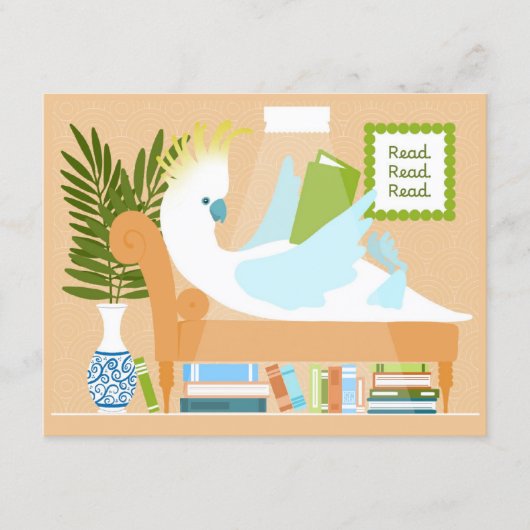 PACK of 10 Reading Cockatoo Postcards ノートカード (正面)