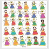 Pack of 30 angels and singing children stickers シール (シート)