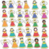 Pack of 30 angels and singing children stickers シール (正面)