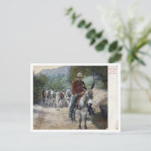 Pack Train in the Mountains Vintage ポストカード (スタンド正面)