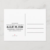 Pack Your Bags and Save the Date Beach Wedding 案内ポストカード (裏面)