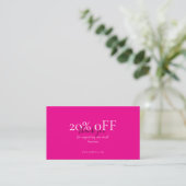 Packaging Insert Discount Card Coral Pink 名刺 (スタンド正面)