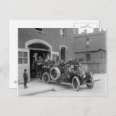 Packard Fire Squad、1911年 ポストカード (正面/裏面)