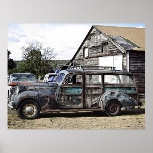 PACKARD WOODY STATION WAGON c.1940年代 ポスター (正面)