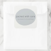 Packed with care tiny business Sticker スクエアシール (バッグ)