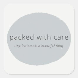 Packed with care tiny business Sticker スクエアシール