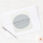 Packed with care tiny business Sticker スクエアシール (封筒)