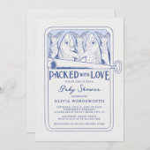 Packed with Love Fisherman Core Baby Shower 招待状 (正面/裏面)