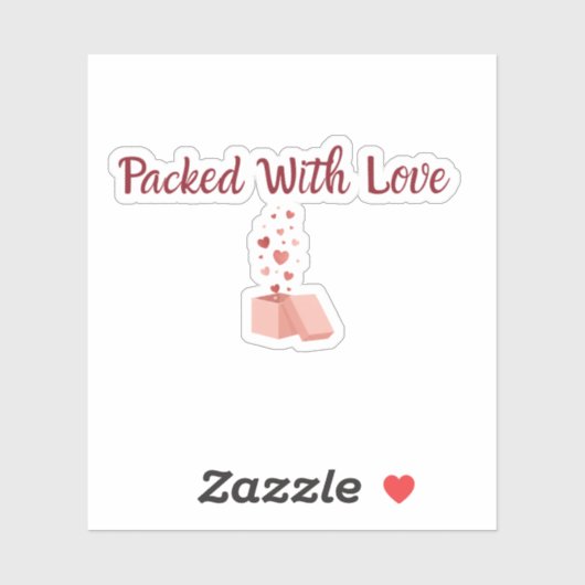 Packed With Love Sticker - Small Business label シール (シート)