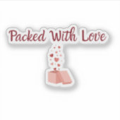 Packed With Love Sticker - Small Business label シール (正面)