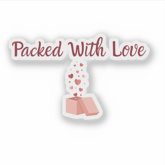 Packed With Love Sticker - Small Business label シール (正面)