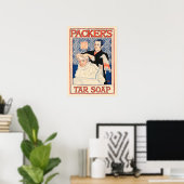 PACKER'S Tar Soap Hair Shampoo Saloon Advertising ポスター (ホームオフィス)