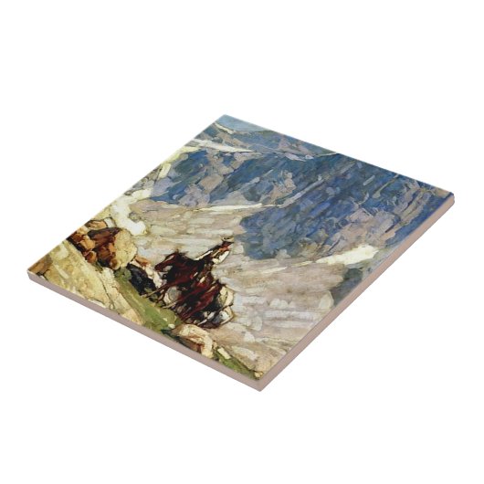 "Packin'" Western Art by Edgar Payne タイル (側面)