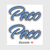 Paco Name blue Aufkleber Sticker Stickerset シール (シート)