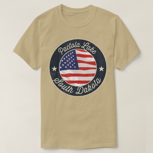 Pactola Lake - Patriotic South Dakota Souvenir T-S Tシャツ (デザイン正面)