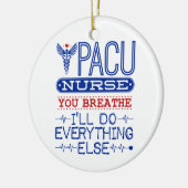 PACUナース息を吸って他の全てを行う セラミックオーナメント (左)