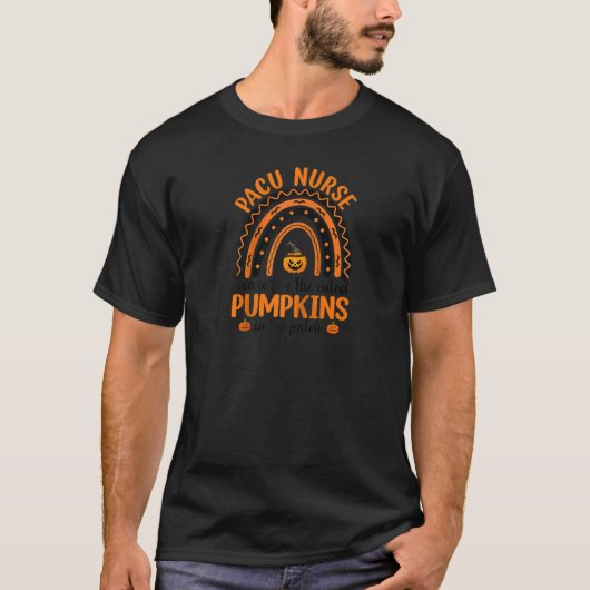 PACUナースI気にザキュストカボチャこうもりハロウィー Tシャツ (正面)