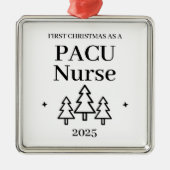 PACU看護師のクリスマス メタルオーナメント (正面)