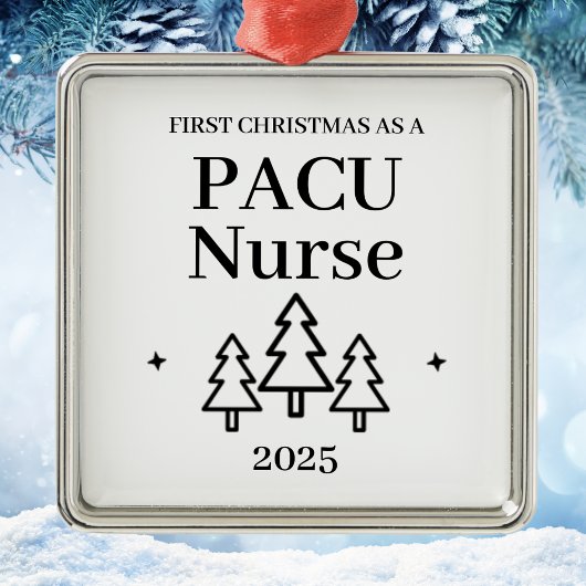 PACU看護師のクリスマス メタルオーナメント
