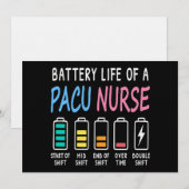 PACU看護師のバッテリー残量はユーモアを表す 招待状 (正面/裏面)