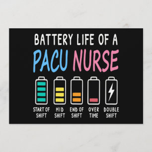 PACU看護師のバッテリー残量はユーモアを表す 招待状