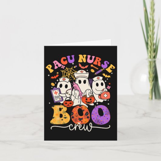 Pacu Boo Crew Costume Funny Nurse Ghost Halloween  カード (正面)