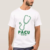 PACU Nurse Four Leaf Clover Stethoscope St Patrick Tシャツ (正面)