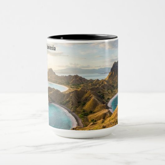 Padar Island Sunset Landscape Canvas マグカップ (中央)