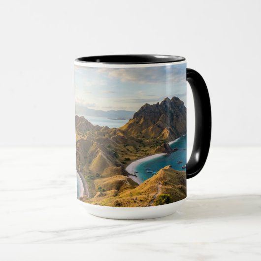 Padar Island Sunset Landscape Canvas マグカップ (正面右)
