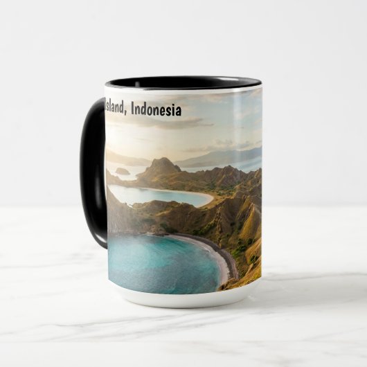 Padar Island Sunset Landscape Canvas マグカップ (正面左)