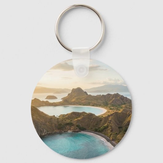 Padar Island Sunset Landscape Keychains キーホルダー (正面)