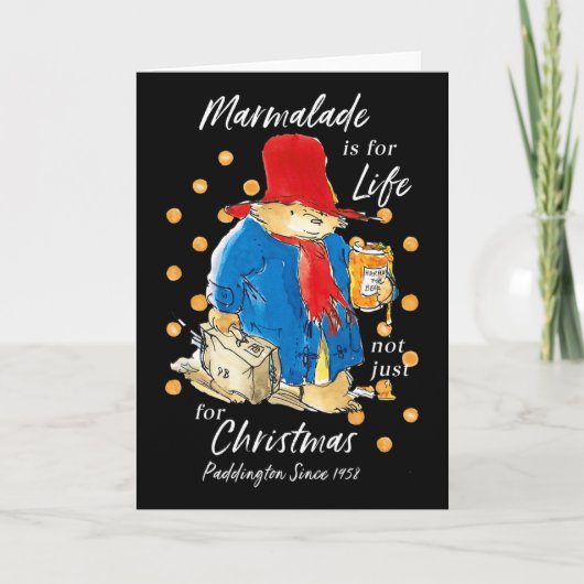 Paddington Bear Xmas Marmalade For Life Cute Merry カード (正面)