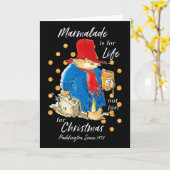 Paddington Bear Xmas Marmalade For Life Cute Merry カード (黄色い花)