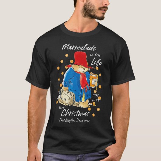 Paddington Bear Xmas Marmalade For Life Cute Merry Tシャツ (正面)