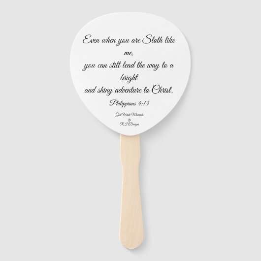 Paddle Fan Sloth Character as Moses ハンドファン (裏面)