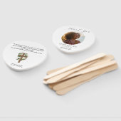 Paddle Funeral Hand Fan – Rounded Corners ハンドファン (組立なし)