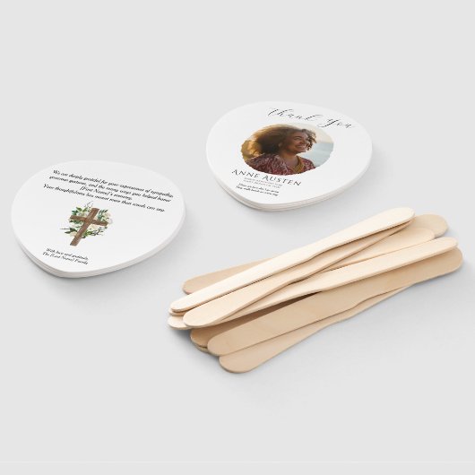 Paddle Funeral Hand Fan – Rounded Corners ハンドファン (組立なし)