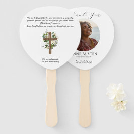 Paddle Funeral Hand Fan – Rounded Corners ハンドファン