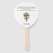 Paddle Funeral Hand Fan – Rounded Corners ハンドファン (正面)