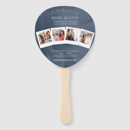 Paddle Funeral Hand Fan – Rounded Corners ハンドファン (裏面)