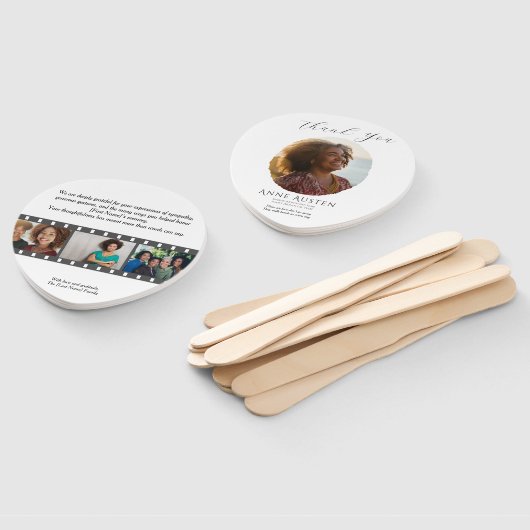 Paddle Funeral Hand Fan – Rounded Corners ハンドファン (組立なし)