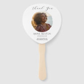 Paddle Funeral Hand Fan – Rounded Corners ハンドファン (裏面)