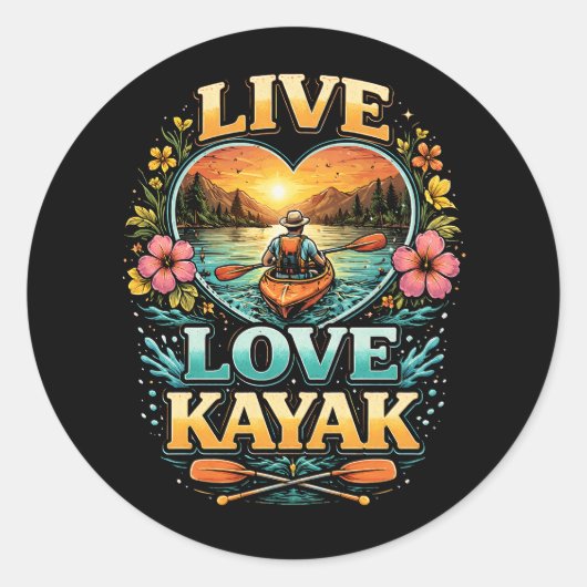 Paddle Into the Sunset ラウンドシール (正面)