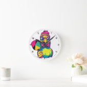 Paddle Peckin' Time Pickleball  ラウンド壁時計 (ホーム)