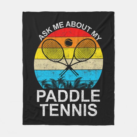 Paddle Tennis Table Tennis Professional Player Tea フリースブランケット (正面)