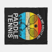 Paddle Tennis Table Tennis Professional Player Tea フリースブランケット (正面(横))